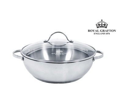 로얄그래프톤 바제니 인덕션겸용IH 스텐냄비 파티웍24cm